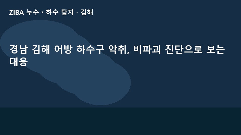 경남 김해 어방 하수구 악취, 비파괴 진단으로 보는 대응
